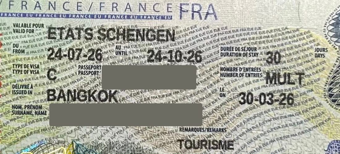 Approved France Schengen (Thai applicant)